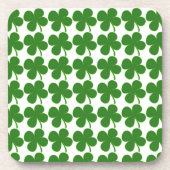 Lucky Green Shamrock Bier Onderzetter (Voorkant)