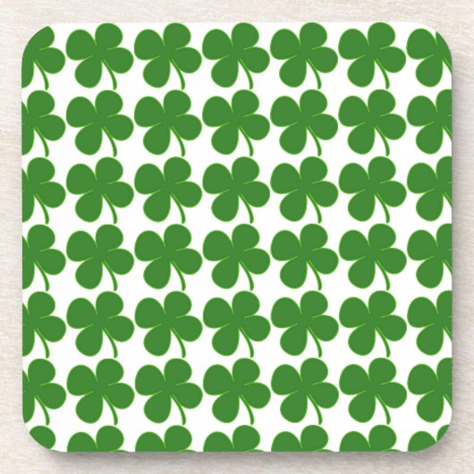 Lucky Green Shamrock Bier Onderzetter (Voorkant)