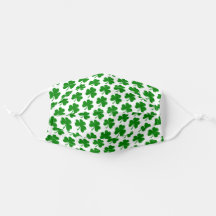 Lucky Green Shamrock Irish 4-Leaf Clover Pattern