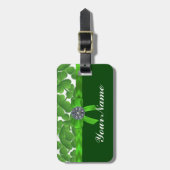Lucky green shamrock patroon bagagelabel (Voorkant verticaal)