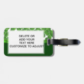Lucky green shamrock patroon bagagelabel (Achterkant horizontaal)