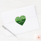 Lucky green shamrock patroon hart sticker (Envelop)