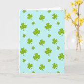 Lucky Green Shamrock Patroon Kaart (Gele Bloem)
