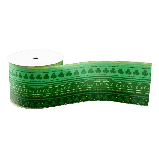 Lucky Green Shamrock | St. Patricks Day Irish Grosgrain Lint (Spoel)
