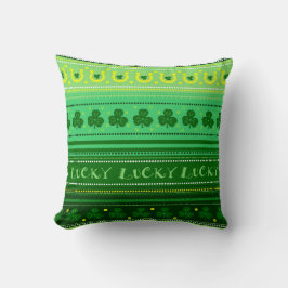 Lucky Green Shamrock | St. Patricks Day Irish Kussen