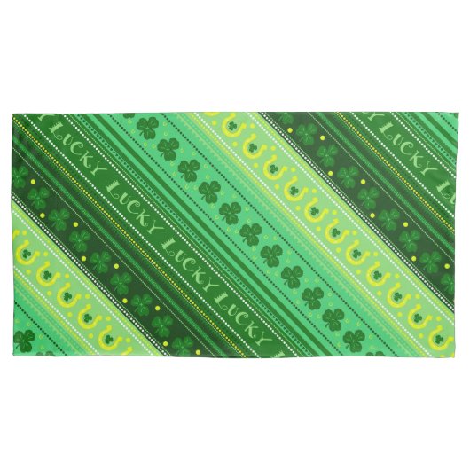 Lucky Green Shamrock | St. Patricks Day Irish Kussensloop (Voorkant)