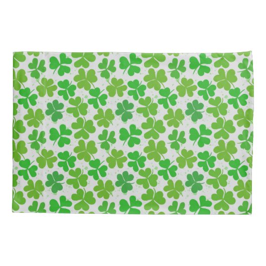 Lucky green Shamrock St Patrick's Day Kussensloop (Achterkant)