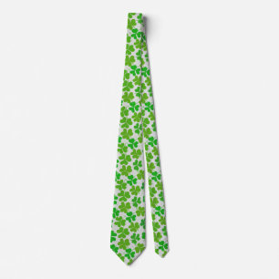 Lucky green Shamrock St Patrick's Day Stropdas