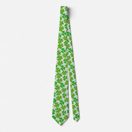 Lucky green Shamrock St Patrick's Day Stropdas (Voorkant)