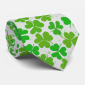 Lucky green Shamrock St Patrick's Day Stropdas (Opgerold)