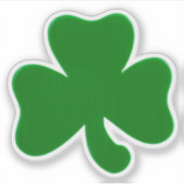 Lucky Green Shamrock Sticker (Voorkant)