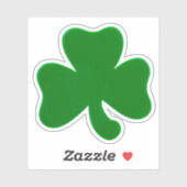 Lucky Green Shamrock Sticker (Vel)