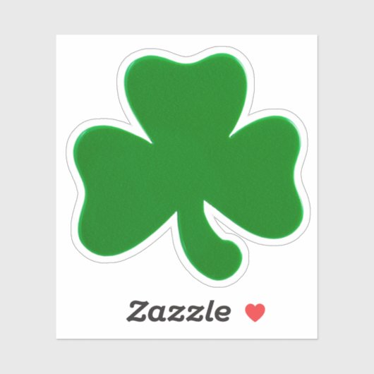 Lucky Green Shamrock Sticker (Vel)
