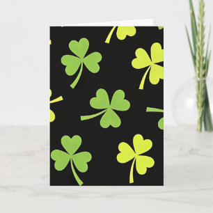 Lucky Green Shamrocks Patroonkaart Kaart
