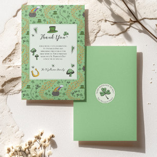 Lucky Green St Patrick's Day Ierse bedankkaart