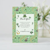 Lucky Green St Patrick's Day Ierse bedankkaart (Staand voorkant)