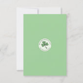 Lucky Green St Patrick's Day Ierse bedankkaart (Achterkant)