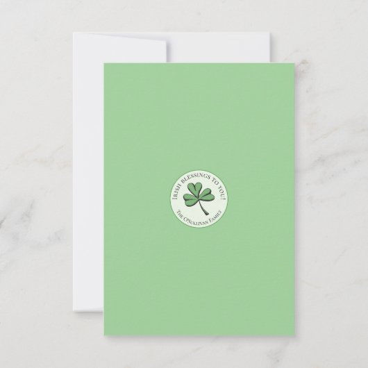 Lucky Green St Patrick's Day Ierse bedankkaart (Achterkant)