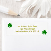Lucky Green St Patrick's Day Irish Shamrock Etiket (Insitu)