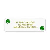 Lucky Green St Patrick's Day Irish Shamrock Etiket (Voorkant)