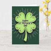 Lucky Green St. Patrick's Day Kaart (Gele Bloem)