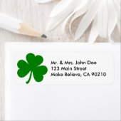 Lucky Green St Patrick's Day Shamrock Etiket (Insitu)