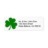 Lucky Green St Patrick's Day Shamrock Etiket (Voorkant)