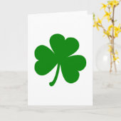 Lucky Green St Patrick's Day Shamrock Kaart (Gele Bloem)