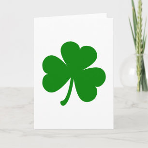 Lucky Green St Patrick's Day Shamrock Kaart