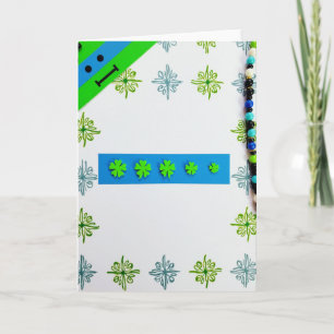 Lucky Green Stripe Clover Kaart
