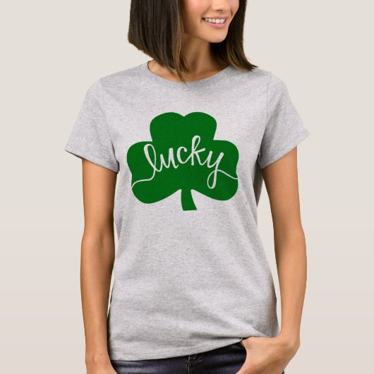 Lucky Green T-Shirt Shamrock T-shirt (Voorkant)