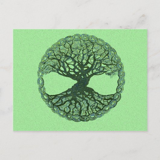 Lucky Green Tree of Life Briefkaart (Voorkant)