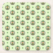 Lucky Green Vibes Kartonnen Onderzetters (Voorkant)