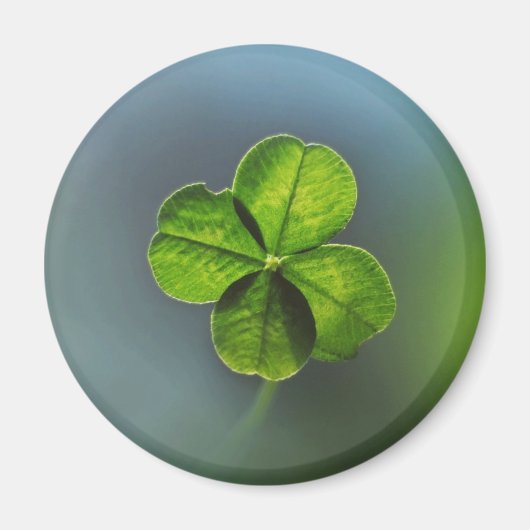 Lucky Green Vierbladige Klaver Magneet (Voorkant)
