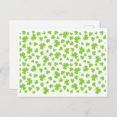 Lucky Greetings Clover Shamrock Feestdagenkaart (Voorkant / Achterkant)