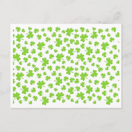 Lucky Greetings Clover Shamrock Feestdagenkaart (Voorkant)