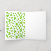 Lucky Greetings Clover Shamrock Folie Wenskaart (Binnenlaag)