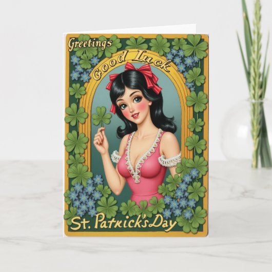 Lucky Greetings St Patricks Day Card Kaart (Voorkant)