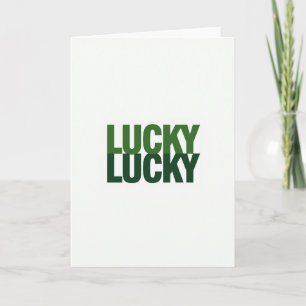 Lucky Groene Woordpatroonaansluitingkaart Kaart