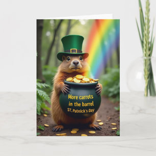 Lucky Groundhog Gouden Muntkaart Kaart