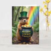 Lucky Groundhog Gouden Muntkaart Kaart (Gele Bloem)