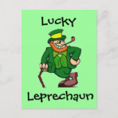 Lucky Happy Irish Leprechaun Briefkaart (Voorkant)