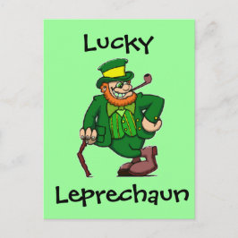 Lucky Happy Irish Leprechaun Briefkaart