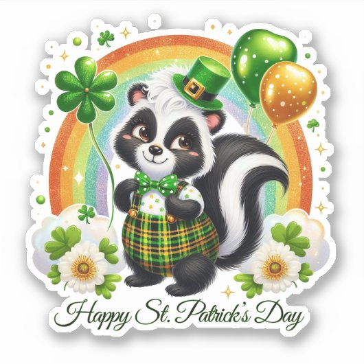 Lucky Happy St. Patrick’s Day Sticker (Voorkant)