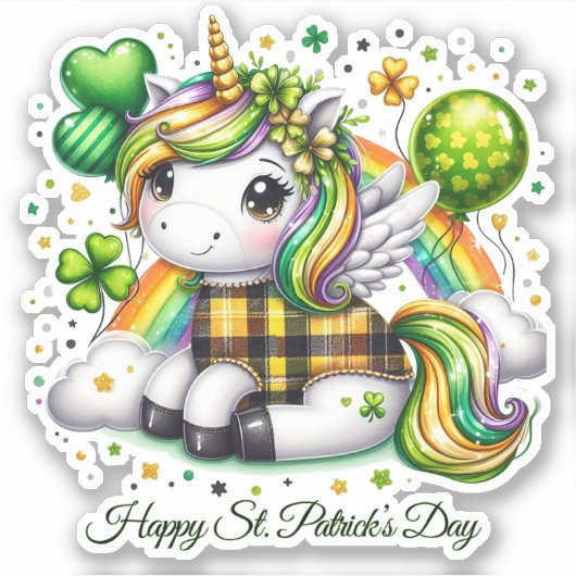 Lucky Happy St. Patrick’s Day Sticker (Voorkant)