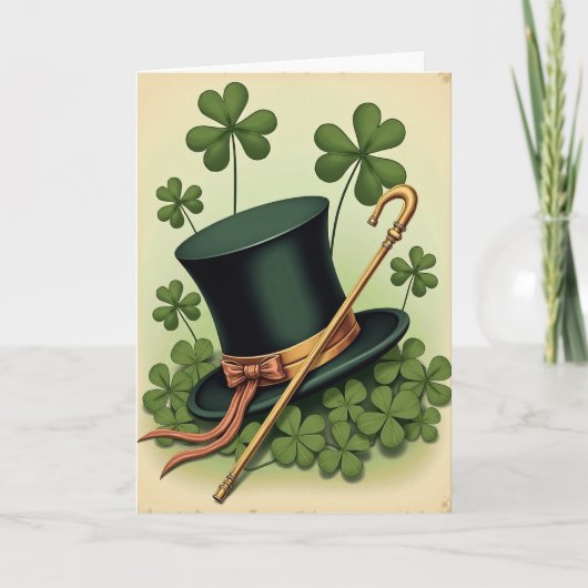 Lucky Hat St Patricks Day Card Kaart (Voorkant)