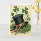 Lucky Hat St Patricks Day Card Kaart (Gele Bloem)