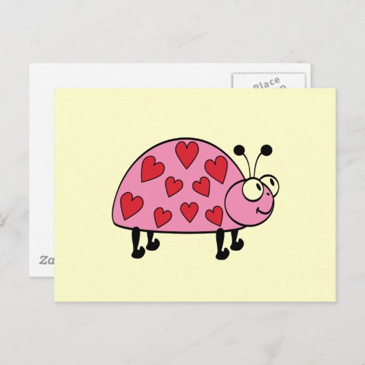 Lucky Heart Bug Tshirts en Gifts Briefkaart (Voorkant / Achterkant)