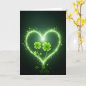 Lucky Heart Clover Groene kaart (Gele Bloem)