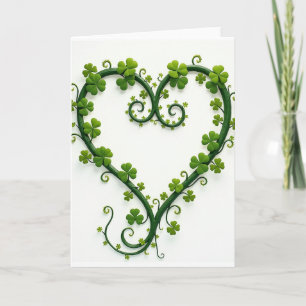 Lucky Heart Clover Wijnstok Kaart